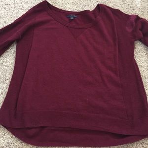 maroon knit sweater