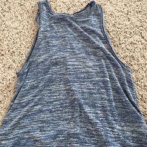 comfy blue tank top with open back