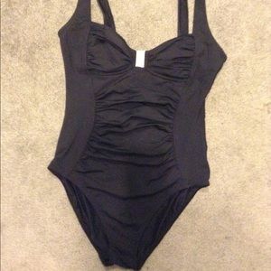 Calvin Klein pleated one piece swimsuit