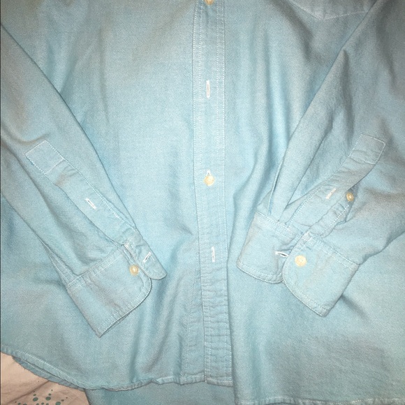 PRICE DROP ! Chaps turquoise Men's L Long sleeve - Picture 3 of 4