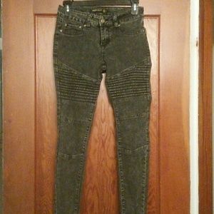 Balmain Inspired Dark Grey Skinny Jeans