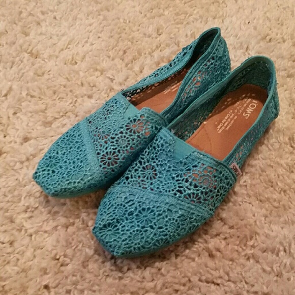 Teal Crotchet Toms