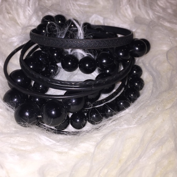 Black Stackable Bracelets - image 3