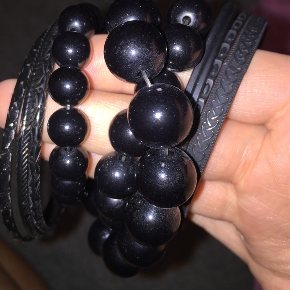 Black Stackable Bracelets - image 4