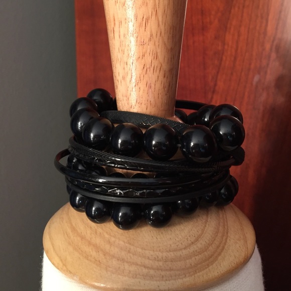 Black Stackable Bracelets - image 1