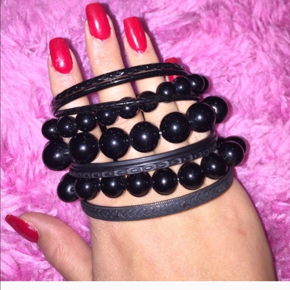 Black Stackable Bracelets - image 2