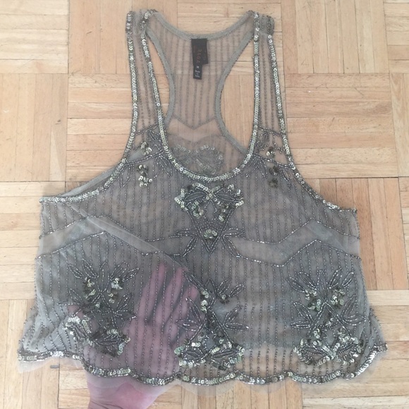 Beaded crop top
