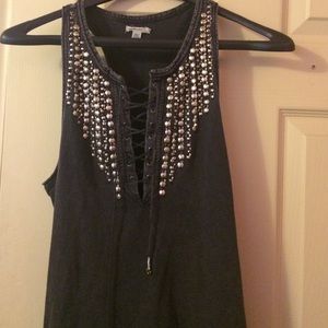 Beaded and studded dress