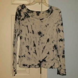 Black and white tie die sweater