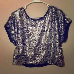 Forever 21 Sequin Crop Top