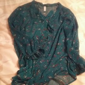 Xhilaration sheer oversized blouse