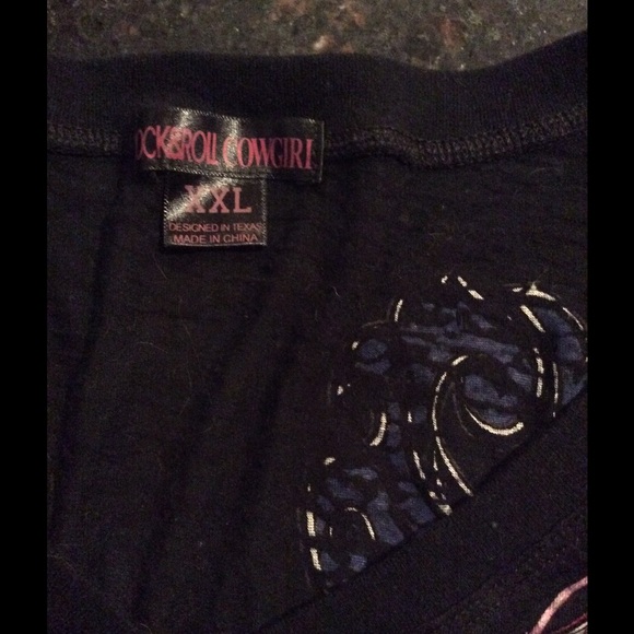 rock n roll cowgirl burnout bling shirt...... - Picture 3 of 3