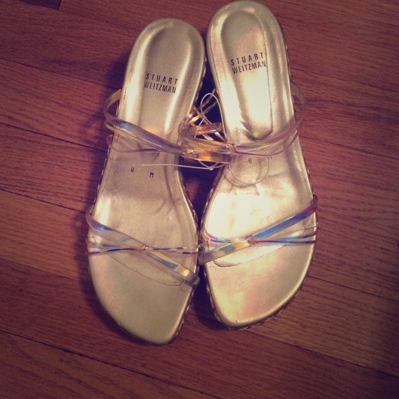 Stuart Weitzman sz 8 jelly platform sandals