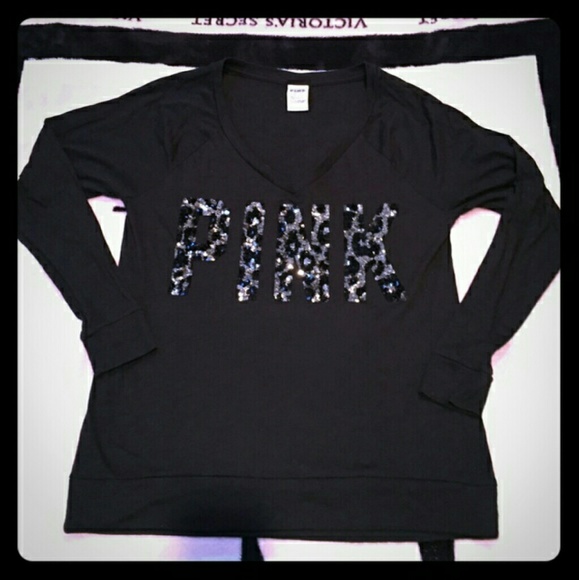 Victoria secret leopard sequin long sleeve