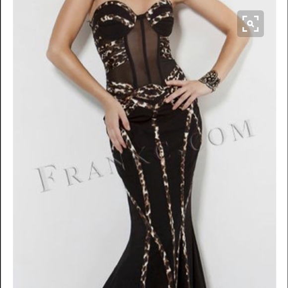 Leopard prom dress