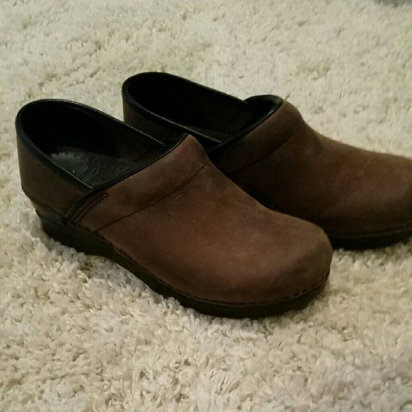 Brown Leather Dansko Clogs
