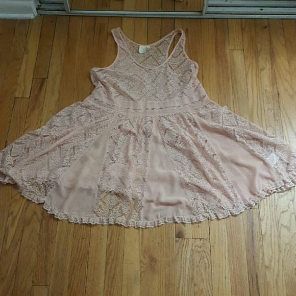 Feminine see through lace dress.