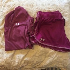 Under Armour matching shirt/shorts