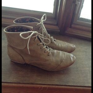 Tan or light brown booties