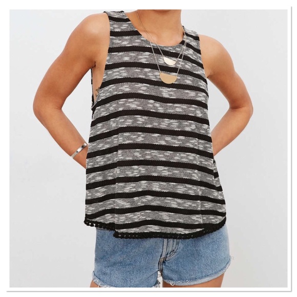 Urban Outfitters Tops - Urban Outfitters Ecote Striped Tassel Tank