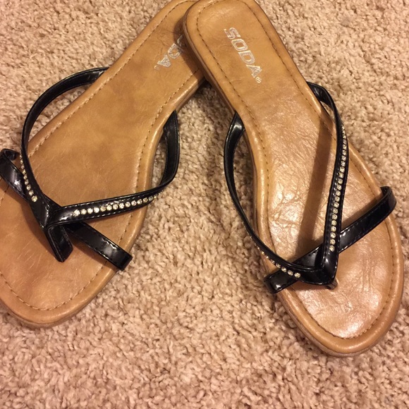 Sandals with rhinestones