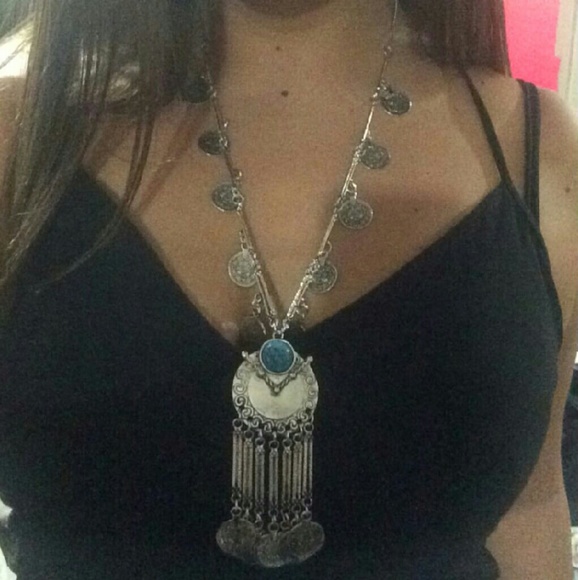 Medallion Coin Statement Necklace - Picture 1 of 4