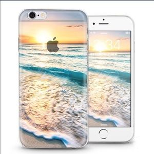 Semi transparent beach scene iPhone 6/6s case