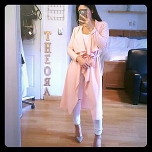 Blush color duster jacket