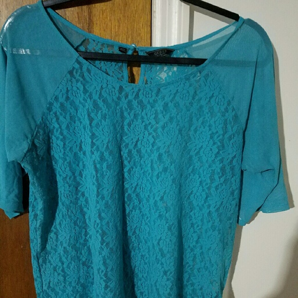 Woman's Blue Guess Shirt