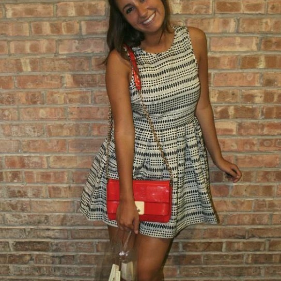 Top shop black and white dress