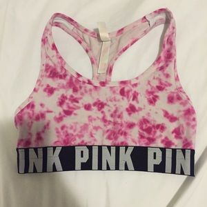 PINK tie-dye bralette / sports bra