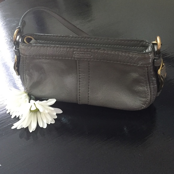 Coach platinum grey clutch