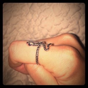 Sterling silver snake ring