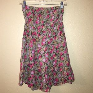 Forever 21 Strapless Floral Dress