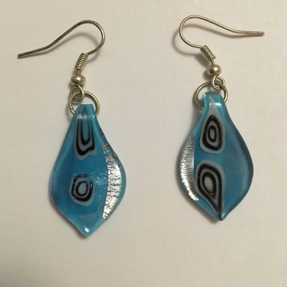 Blue Glass Earrings