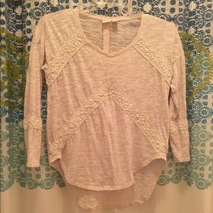 Beige Lucy & Laurel shirt.