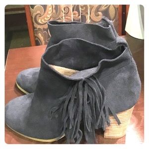 Crown Vintage Blue suede booties