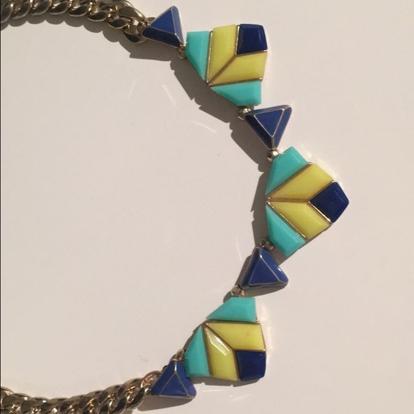 Blues & yellow statement necklace! - Picture 2 of 2