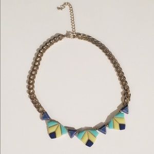 Blues & yellow statement necklace!