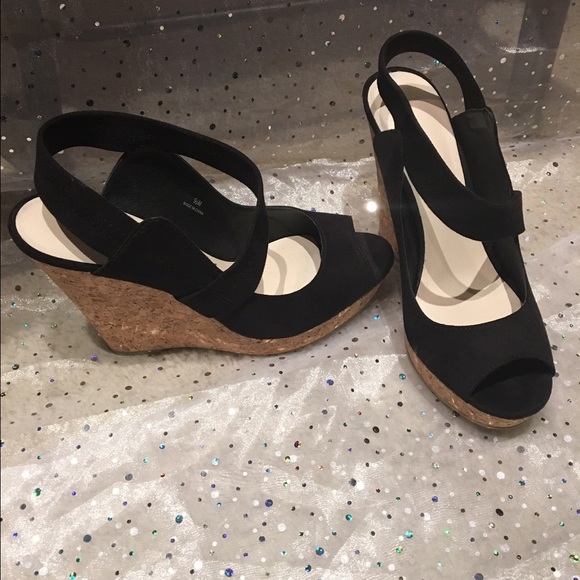 Audrey Brooke black wedges