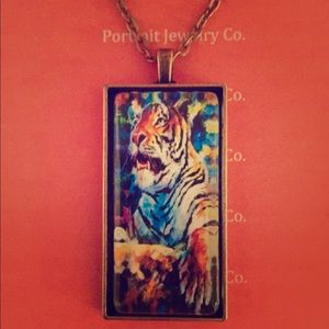 Vintage Art Necklace- Tiger