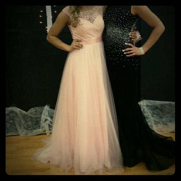 Baby Pink Tony Bowls Ball Gown