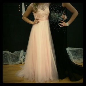 Baby Pink Tony Bowls Ball Gown