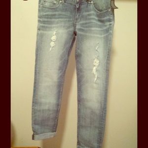 NWT Blue Destructed Skinny Jeans