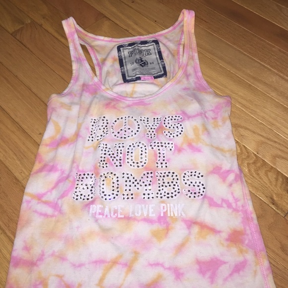 PINK Victoria's Secret tie dye tank w/ rhinestone