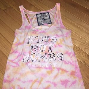 PINK Victoria's Secret tie dye tank w/ rhinestone