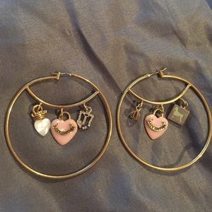 Juicy Couture gold hoop earrings