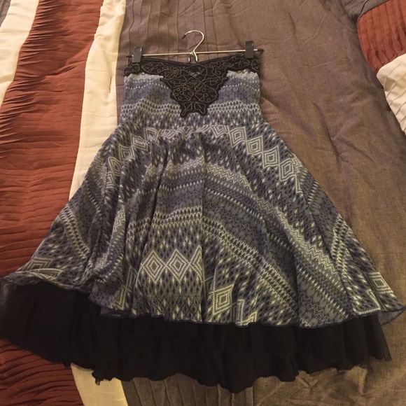 Free People Winter Blue/Grey Dress with Detailing