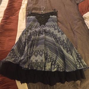 Free People Winter Blue/Grey Dress with Detailing