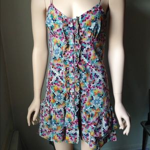 Parker Mini Dress Pretty Floral Silk NWOT Sz S